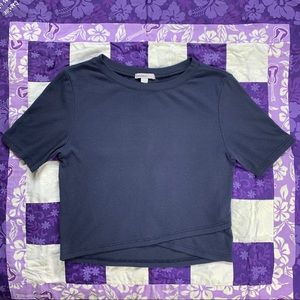 Navy Crop Top
